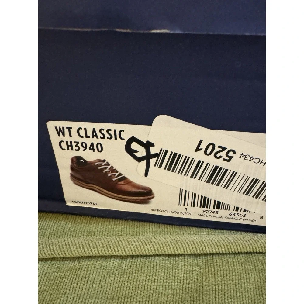 Rockport World Tour‎ Classic Sneakers, Brown Leather, Men's Size 9 N Narrow